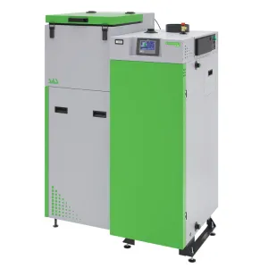 SAS KOCIOŁ PELLETOWY 5 KLASY O PODWYŻSZONYM STANDARDZIE BIO COMPACT PLUS 20 KW - LEWY Z CZOPUCHEM DO TYŁU