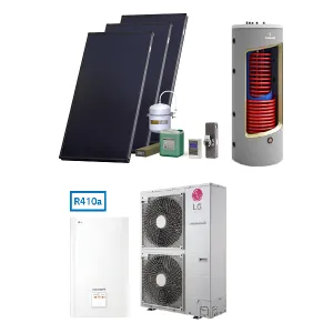 PAKIET SOLARNY HEWALEX Z POMPĄ CIEPŁA LG 16KW (LG 16kW split; zbiornik C.O/C.W.U GALMET KUMULO 500/200 2W 2,1/2,2m2; zestaw solarny HX00-3KS2100)