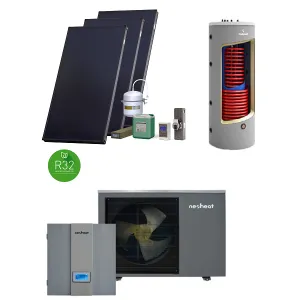 PAKIET SOLARNY HEWALEX Z POMPĄ CIEPŁA NEOHEAT 9KW (NEOHEAT 9kW monoblok; zbiornik C.O/C.W.U GALMET KUMULO 500/200 2W 2,1/2,2m2; zestaw solarny HX00-3KS2100)