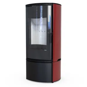 DEFRO HOME KOMINEK WOLNOSTOJACY ORBIS 9 KW CZERWONY