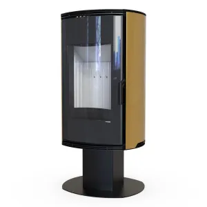 DEFRO HOME KOMINEK WOLNOSTOJACY ORBIS TOP 9 KW ZŁOTY