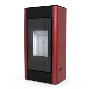 DEFRO HOME KOMINEK WOLNOSTOJACY SOLUM 9 KW CZERWONY
