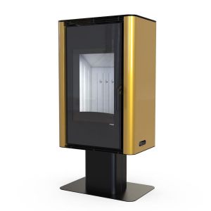 DEFRO HOME KOMINEK WOLNOSTOJĄCY SOLUM TOP 9 KW ZŁOTY