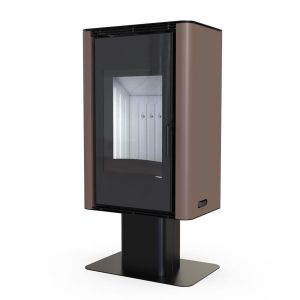 DEFRO HOME KOMINEK WOLNOSTOJĄCY SOLUM TOP 9 KW BRĄZOWY