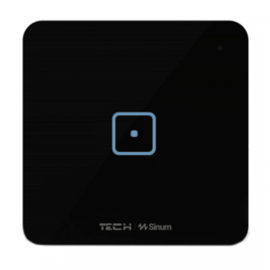 TECH SINUM JEDNOPOLOWY DOTYKOWY SZKLANY WŁĄCZNIK WS-01M CZARNY (KOMUNIKACJA PRZEWODOWA SBUS)