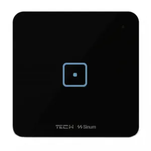 TECH SINUM JEDNOPOLOWY DOTYKOWY SZKLANY WŁĄCZNIK WS-01 CZARNY (KOMUNIKACJA BEZPRZEWODOWA WTP)