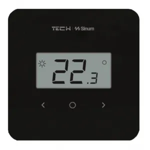 TECH SINUM REGULATOR POKOJOWY N/T R-S2 CZARNY SBUS