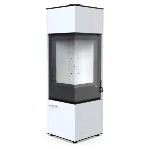 DEFRO HOME KOMINEK WOLNOSTOJĄCY QUADROOM LONG 9,3 KW BIAŁY