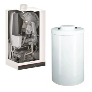 VIESSMANN PAKIET KOCIOŁ 1 FUN. VITODENS 050-W B0HA 25 KW + PODGRZEWACZ C.W.U.  VITOCELL 200-V TYP 140L INOX Z028062