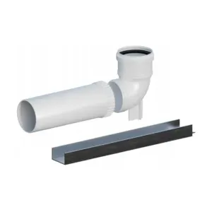 RICOM PP KOLANO SKRĘCANE Z PODPORĄ,  Z PRZEDŁUŻENIEM L500MM  87° FI 80 47080SBS2