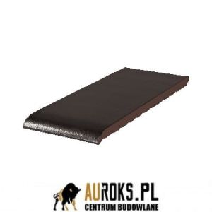 KSZTAŁTKA PARAPETOWA KLINKIEROWA KOLOR ONYKSOWA CZERŃ SZKLIWIONA 245x120x15 MM KLINKIER PRZYSUCHA