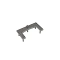 BALNEO DUPLEX STANDARD ODPŁYW LINIOWY 50CM, DWUSTRONNY ZE STALI NIERDZEWNEJ SZCZOTKOWANEJ Z NISKIM SYFONEM