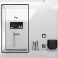 BALNEO DUPLEX NEXT BLACK ODPŁYW LINIOWY 50CM, DWUSTRONNY ZE STALI NIERDZEWNEJ SZCZOTKOWANEJ Z NISKIM SYFONEM I GŁĘBOKIM OSADNIKIEM