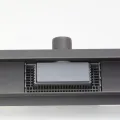 BALNEO DUPLEX NEXT BLACK ODPŁYW LINIOWY 50CM, DWUSTRONNY ZE STALI NIERDZEWNEJ SZCZOTKOWANEJ Z NISKIM SYFONEM I GŁĘBOKIM OSADNIKIEM