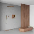 BALNEO DUPLEX NEXT COPPER ODPŁYW LINIOWY 60CM, DWUSTRONNY ZE STALI NIERDZEWNEJ SZCZOTKOWANEJ Z NISKIM SYFONEM I GŁĘBOKIM OSADNIKIEM