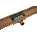 BALNEO DUPLEX NEXT COPPER ODPŁYW LINIOWY 60CM, DWUSTRONNY ZE STALI NIERDZEWNEJ SZCZOTKOWANEJ Z NISKIM SYFONEM I GŁĘBOKIM OSADNIKIEM