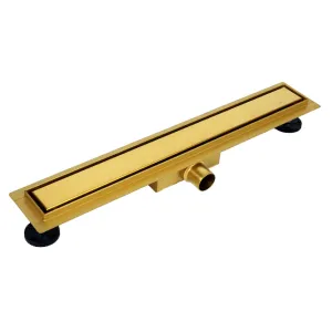 BALNEO DUPLEX NEXT GOLD ODPŁYW LINIOWY 100CM, DWUSTRONNY ZE STALI NIERDZEWNEJ SZCZOTKOWANEJ Z NISKIM SYFONEM I GŁĘBOKIM OSADNIKIEM
