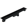 BALNEO G-DRAIN NEXT DOUBLE DARK ODPŁYW LINIOWY 60CM, CZARNY Z PANELEM ZE SZKŁA HARTOWANEGO Z NISKIM SYFONEM I GŁĘBOKIM OSADNIKIEM