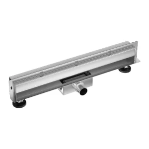 BALNEO ODPŁYW LINIOWY ŚCIENNY W-DRAIN NEXT 2W1 DWUSTRONNY 70CM, CHROM
