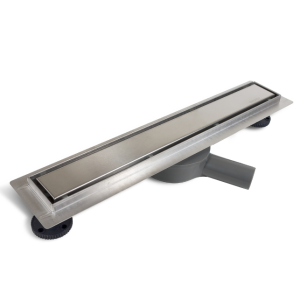 BALNEO 360 DRAIN ODPŁYW LINIOWY 80CM DWUSTRONNY Z PANELEM ZE STALI NIERDZEWNEJ SZCZOTKOWANEJ Z OBROTOWYM SYFONEM