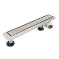 BALNEO SIDE DRAIN ODPŁYW LINIOWY 50CM, DWUSTRONNY Z PANELEM ZE STALI NIERDZEWNEJ SZCZOTKOWANEJ Z BOCZNYM SYFONEM