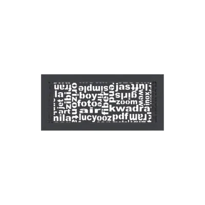 KRATKI KRATKA KOMINKOWA ABC GRAFITOWA 170X370 MM