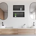 BALNEO WALL-BOX ONE BLACK PÓLKA WNĘKOWA ZE STALI NIERDZEWNEJ 30X20X10XCM