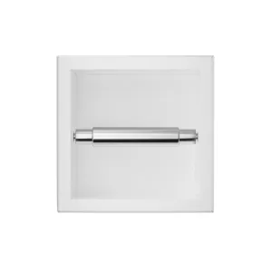 BALNEO WALL BOX PAPER 1 UCHWYT NA PAPIER WBUDOWANY W ŚCIANĘ BIAŁY ZE STALI NIERDZEWNEJ