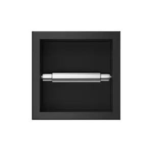 BALNEO WALL BOX PAPER 1 UCHWYT NA PAPIER WBUDOWANY W ŚCIANĘ CZARNY ZE STALI NIERDZEWNEJ