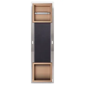 BALNEO WALL BOX PAPER 2 UCHWYT NA PAPIER ZE SCHOWKIEM WBUDOWANY W ŚCIANĘ MIEDZIANY ZE STALI NIERDZEWNEJ 