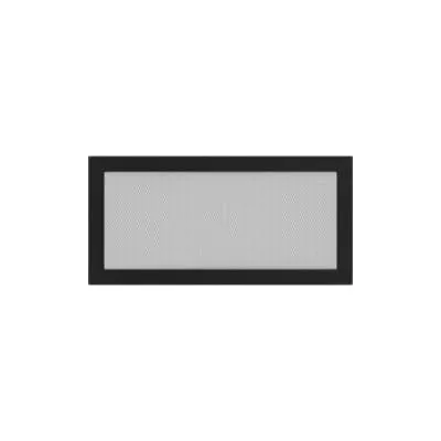 KRATKI KRATKA KOMINKOWA PROSTOKĄTNA CZARNA 220X450 MM