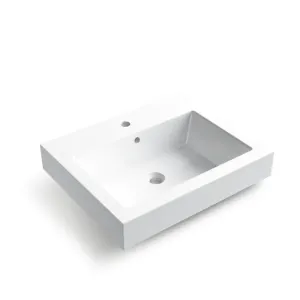 BALNEO ROXI UMYWALKA NABLATOWA 60X50 BIAŁA Z KONGLOMERATU