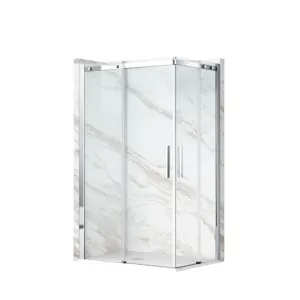BALNEO KABINA PRYSZNICOWA ROZSUWANA RIO 100X100 CM CHROM TRANSPARENTNA   