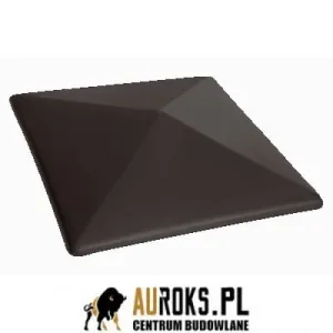 DASZEK OGRODZENIOWY KLINKIEROWY KOLOR WULKANICZNA CZERŃ 400x400x90 MM KLINKIER PRZYSUCHA 