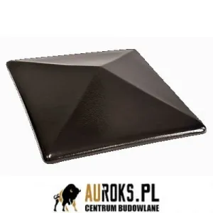 DASZEK OGRODZENIOWY KLINKIEROWY KOLOR ONYKSOWA CZERŃ 400x400x90 MM KLINKIER PRZYSUCHA 