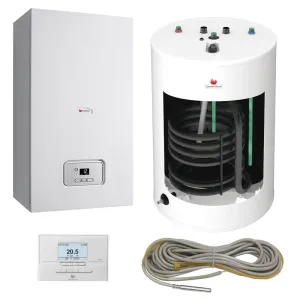 SAUNIER DUVAL PAKIET KOCIOŁ JEDNOFUNKCYJNY THELIA CONDENS AS 30-A 30 KW + ZASOBNIK C.W.U. 120L FE 120/6 BM + CZUJNIK NTC + REGULATOR PRZEWODOWY MIPRO 0010023593