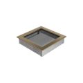 KRATKI KRATKA KOMINKOWA PROSTOKĄTNA ZŁOTO GALWANICZNE 220X220 MM