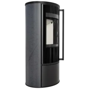 KRATKI PRO PIEC STALOWY ERIK FI 150 5,5 KW OZDOBNA CERAMIKA AKUMULACYJNA GRAFITE SATIN