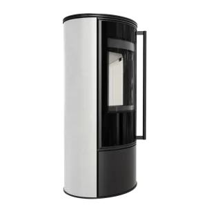 KRATKI PRO PIEC STALOWY ERIK FI 150 5,5 KW OZDOBNA CERAMIKA AKUMULACYJNA WHITE SATIN