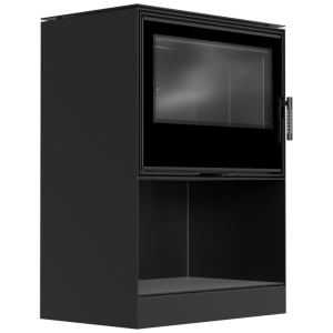 KRATKI PRO PIEC PIEC STALOWY KARI 80 FI 180 12 KW WNĘKA NA DREWNO CZARNE WYŁOŻENIE Z DOMYKANIEM