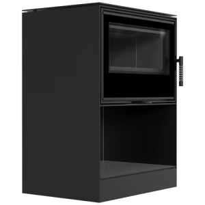 KRATKI PROPIEC STALOWY KARI 70 FI 150 8 KW KOMINEK W ZABUDOWIE WNĘKA NA DREWNO CZARNE WYŁOŻENIE