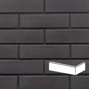 KING KLINKER WULKANICZNA CZERŃ 18 PŁYTKA KĄTOWA 115/240x71x10 MM