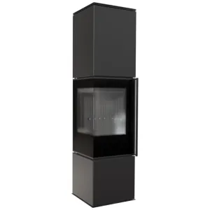 KRATKI PRO PIEC STALOWY REN/L LEWY CZARNE WYŁOŻENIE FI 150 7 KW