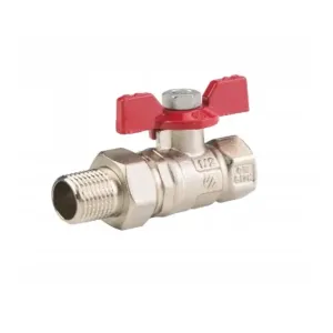 ARCO SENA ZAWÓR KULOWY Z PÓŁŚRUBUNKIEM PN30 GW-GZ Z GWINTEM POKRĘTŁO MOTYLKOWE CZERWONE 3/4GW - 3/4GZ 154104