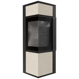 KRATKI PRO PIEC STALOWY KOZA TORA/S 8 KW FI 150 SPIEK FOKOS SALE CZARNE WYŁOŻENIE