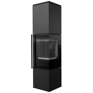 KRATKI PRO PIEC STALOWY REN/M PRAWY CZARNE WYŁOŻENIE FI 150 7 KW Z DOMYKANIEM