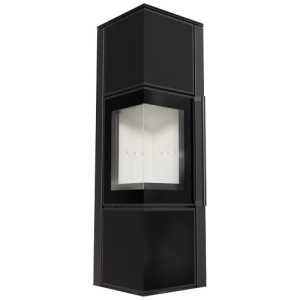 KRATKI PRO PIEC STALOWY KOZA TORA/M 8 KW FI 150 SPIEK NERO ASSOLUTO Z DOMYKANIEM