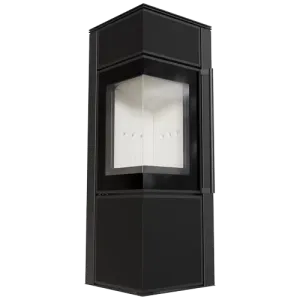 KRATKI PRO PIEC STALOWY KOZA TORA/S 8 KW FI 150 SPIEK NERO ASSOLUTO Z DOMYKANIEM