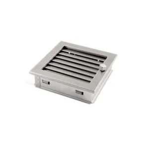 KRATKA KOMINKOWA MODERN Z ŻALUZJĄ INOX 20x20CM 