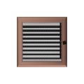 KRATKI KRATKA KOMINKOWA OSKAR MIEDZIANA Z ŻALUZJĄ 220X220 MM